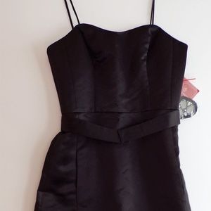 NWT Watters & Watters Black Formal Dress Removeable Spaghetti Straps Size 10